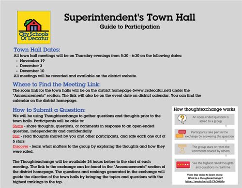 superintendent's town hall guide to participation 